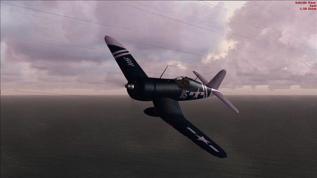 Small airplane cloudy sky ocean free wallpaper - medium preview image