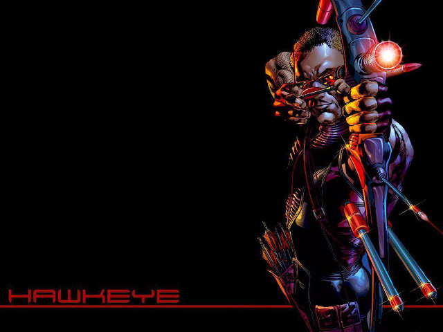 Man holding bow arrow hawkeye free wallpaper - medium preview image