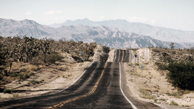 Mountain road clouds trees lake free wallpaper - medium preview image