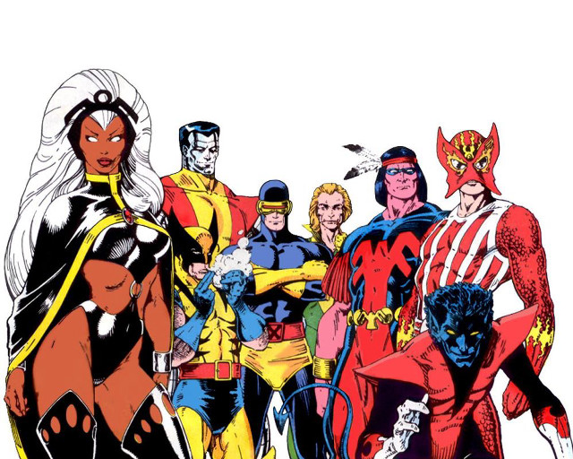 Costume group white background black free wallpaper - medium preview image