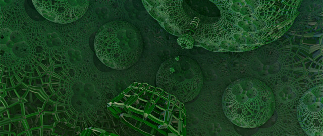 Green abstract circles lines mandelbrot free wallpaper - medium preview image