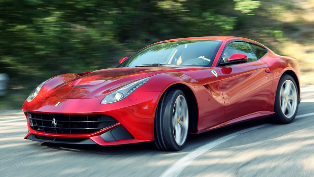 Red sports car driving road #29 free wallpaper - medium preview image