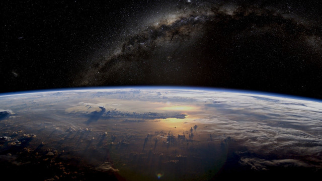 Earth space star sky moon free wallpaper - medium preview image