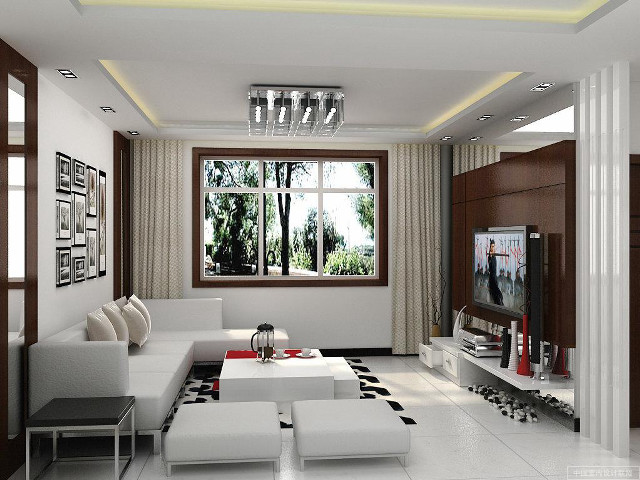 Living room large window white free wallpaper - medium preview image