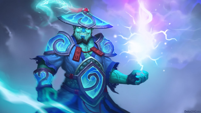 Blue man sword lightning fire free wallpaper - medium preview image