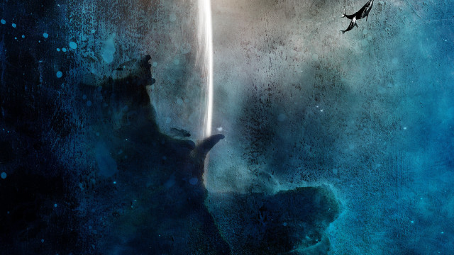 Space man light beam dog free wallpaper - medium preview image