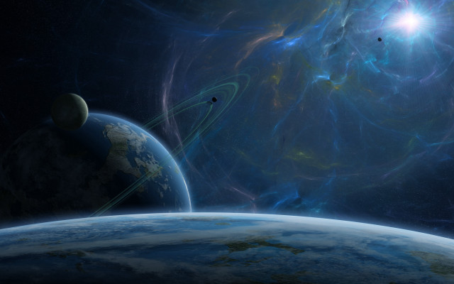 Space planet star horizon light #4 free wallpaper - medium preview image