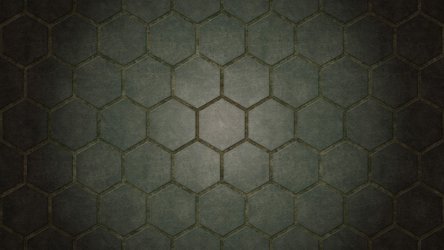 Hexagonal pattern black background white free wallpaper - medium preview image