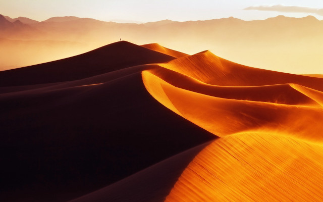 Desert sand dunes mountains sunset #3 free wallpaper - medium preview image
