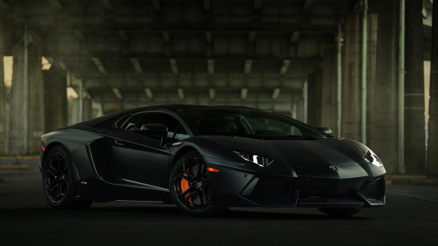Black sports car parking garage #2 free wallpaper - medium preview image