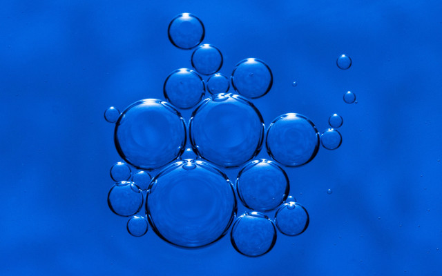 Blue liquid bubbles water sky free wallpaper - medium preview image