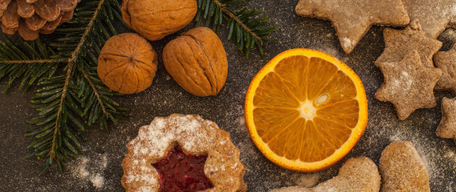 Cookie orange nuts pine star free wallpaper - medium preview image