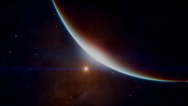 Distant object sky bright light free wallpaper - medium preview image