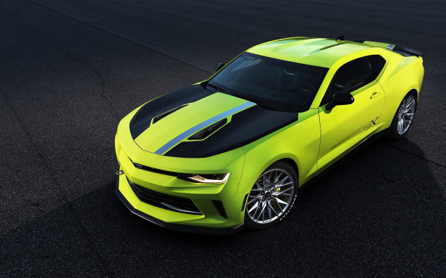 Yellow chevrolet camaro astronaut night free wallpaper - medium preview image