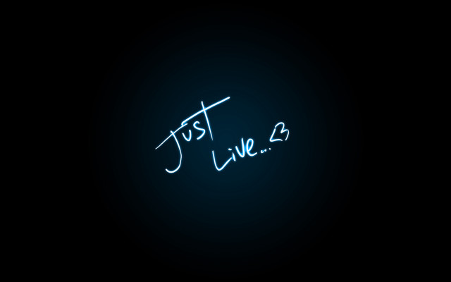 Neon sign just live dark free wallpaper - medium preview image