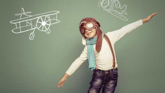 Young boy pilot hat glasses free wallpaper - medium preview image