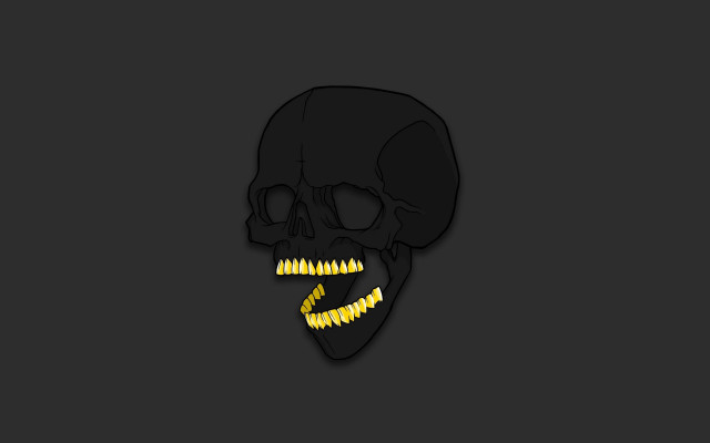 Skull fangs bones vanitas vector free wallpaper - medium preview image