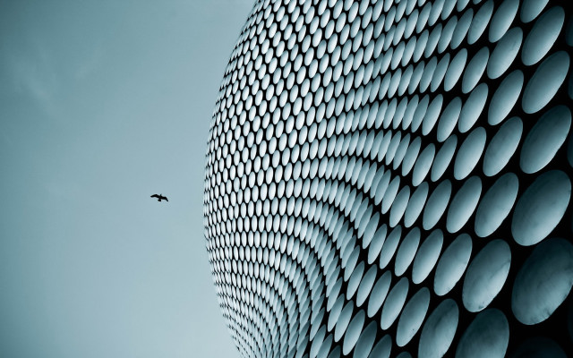 Plane building curved design bird free wallpaper - medium preview image
