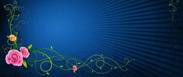 Blue roses vines bouquet gothic free wallpaper - medium preview image