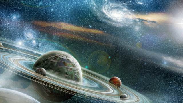 Solar system space astronaut moon free wallpaper - medium preview image