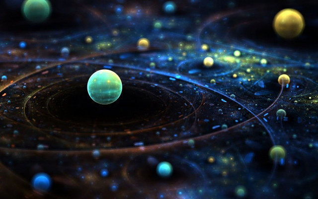 Spiral planets star blackhole space free wallpaper - medium preview image