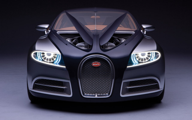 Bugatti lights dark room black free wallpaper - medium preview image