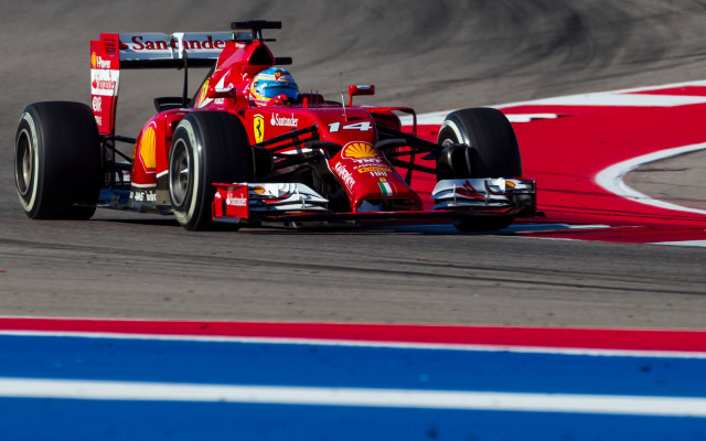 Man driving red racecar track free wallpaper - medium preview image