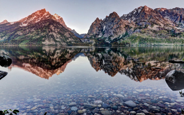 Mountain range reflection lake nature free wallpaper - medium preview image
