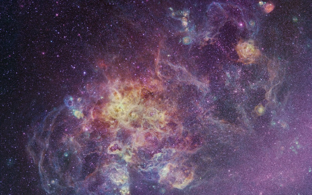Purple star cluster sky space free wallpaper - medium preview image