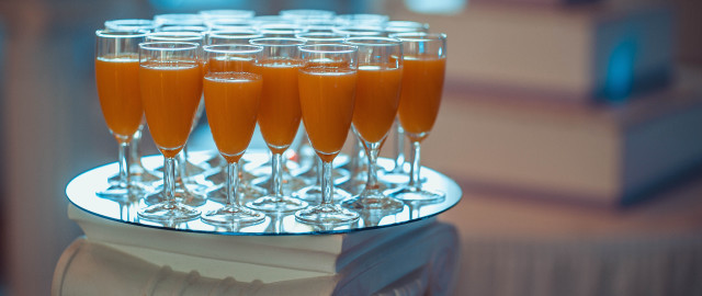 Orange juice glasses tray table free wallpaper - medium preview image