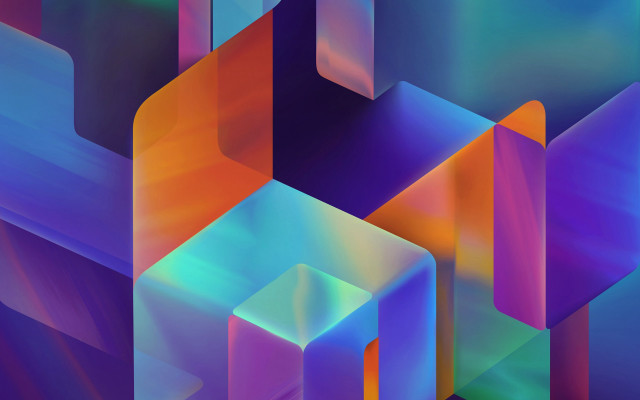 Colorful abstract cubes lines 3d #2 free wallpaper - medium preview image