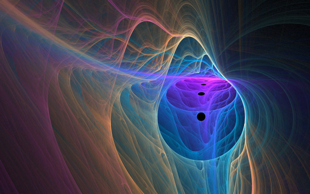 Blue black hole fractal mandelbrot free wallpaper - medium preview image