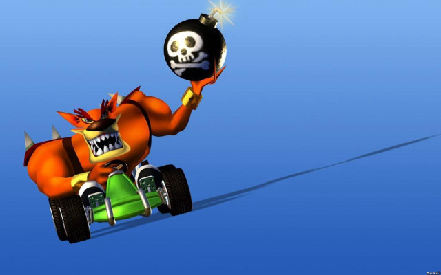 Cartoon toycar skull bomb desert free wallpaper - medium preview image