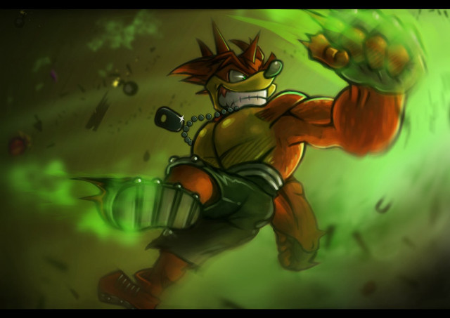 Cartoon character green light arm free wallpaper - medium preview image