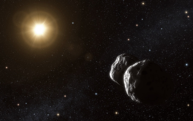 Bright star planet moon space free wallpaper - medium preview image