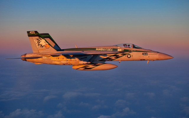 Fighter jet sunset clouds mountain free wallpaper - medium preview image