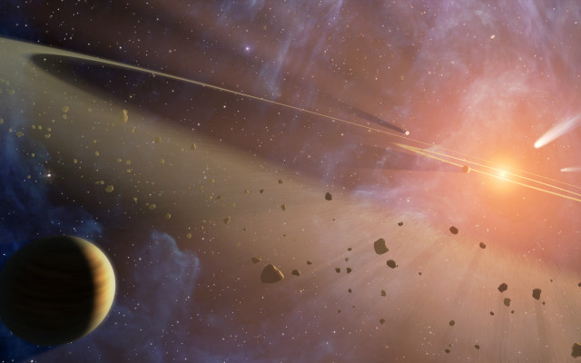 Distant star foreground object space free wallpaper - medium preview image