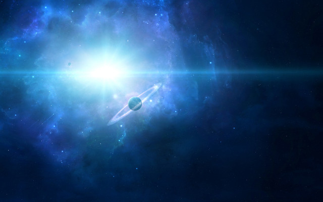 Space bright star galaxy moon free wallpaper - medium preview image