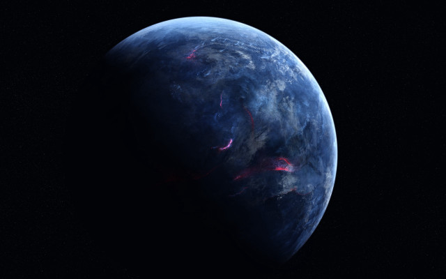 Blue planet redline dark sky free wallpaper - medium preview image
