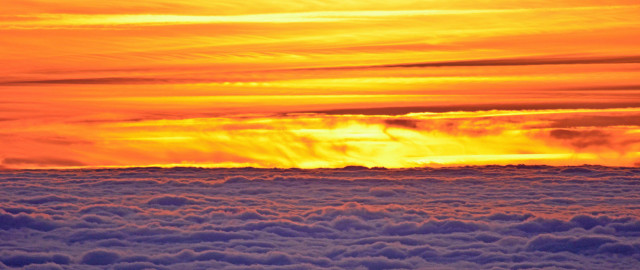 Sunset clouds plane matte painting free wallpaper - medium preview image