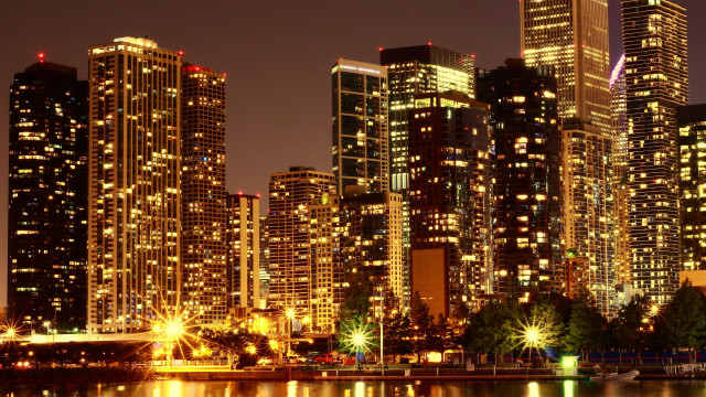 Tokyo night cityscape reflection bridge free wallpaper - medium preview image