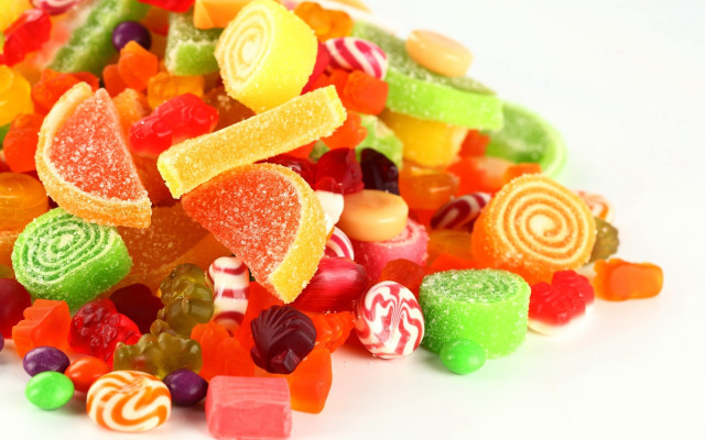 Candy fruit leaf orange strawberry free wallpaper - medium preview image
