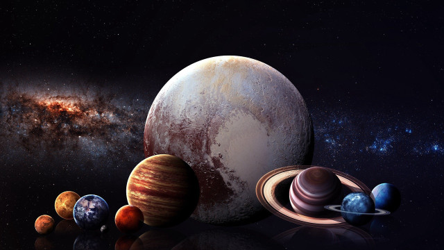 Planets space star galaxy aurora free wallpaper - medium preview image