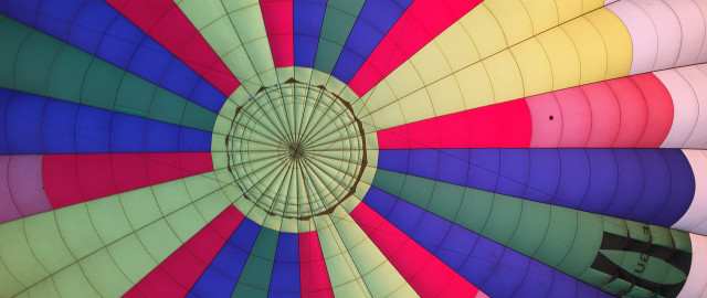 Colorful hot air balloon person free wallpaper - medium preview image