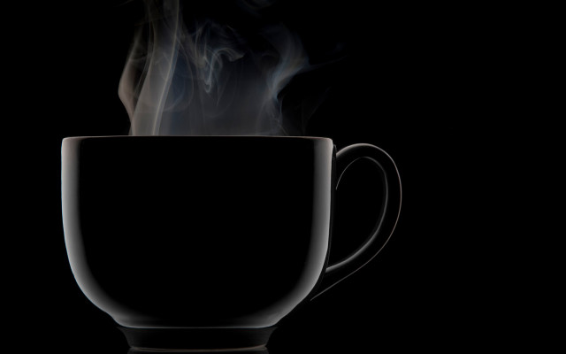 Hot coffee steam reflection minimalism free wallpaper - medium preview image