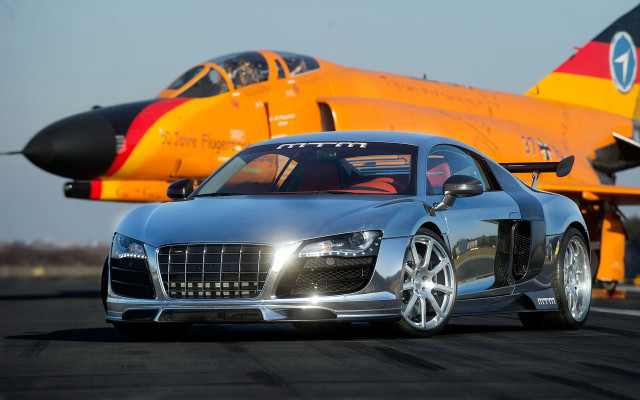 Silver car jet runway fighter free wallpaper - medium preview image