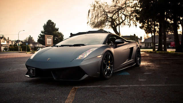 Grey sports car parking lot #3 free wallpaper - medium preview image