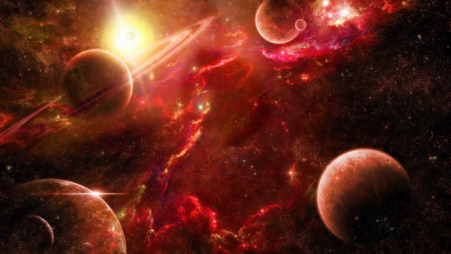 Space planet stars bright light free wallpaper - medium preview image