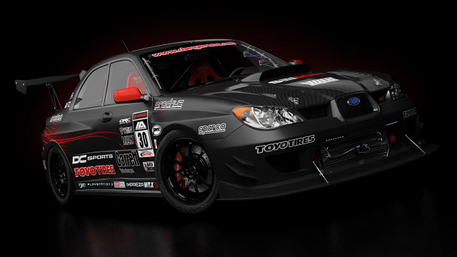 Black car red trim hood free wallpaper - medium preview image