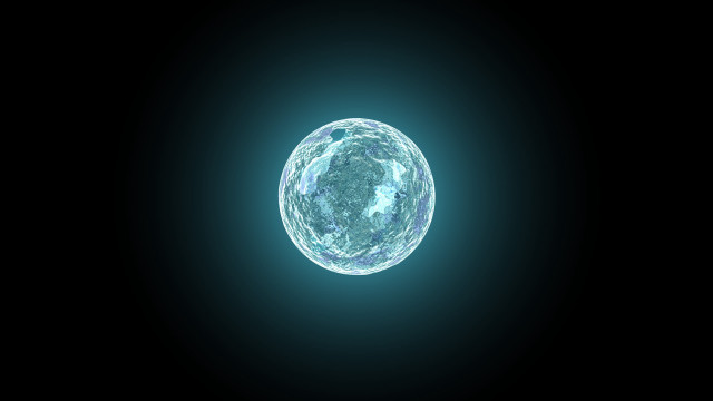 Blue moon earth crescent hologram free wallpaper - medium preview image
